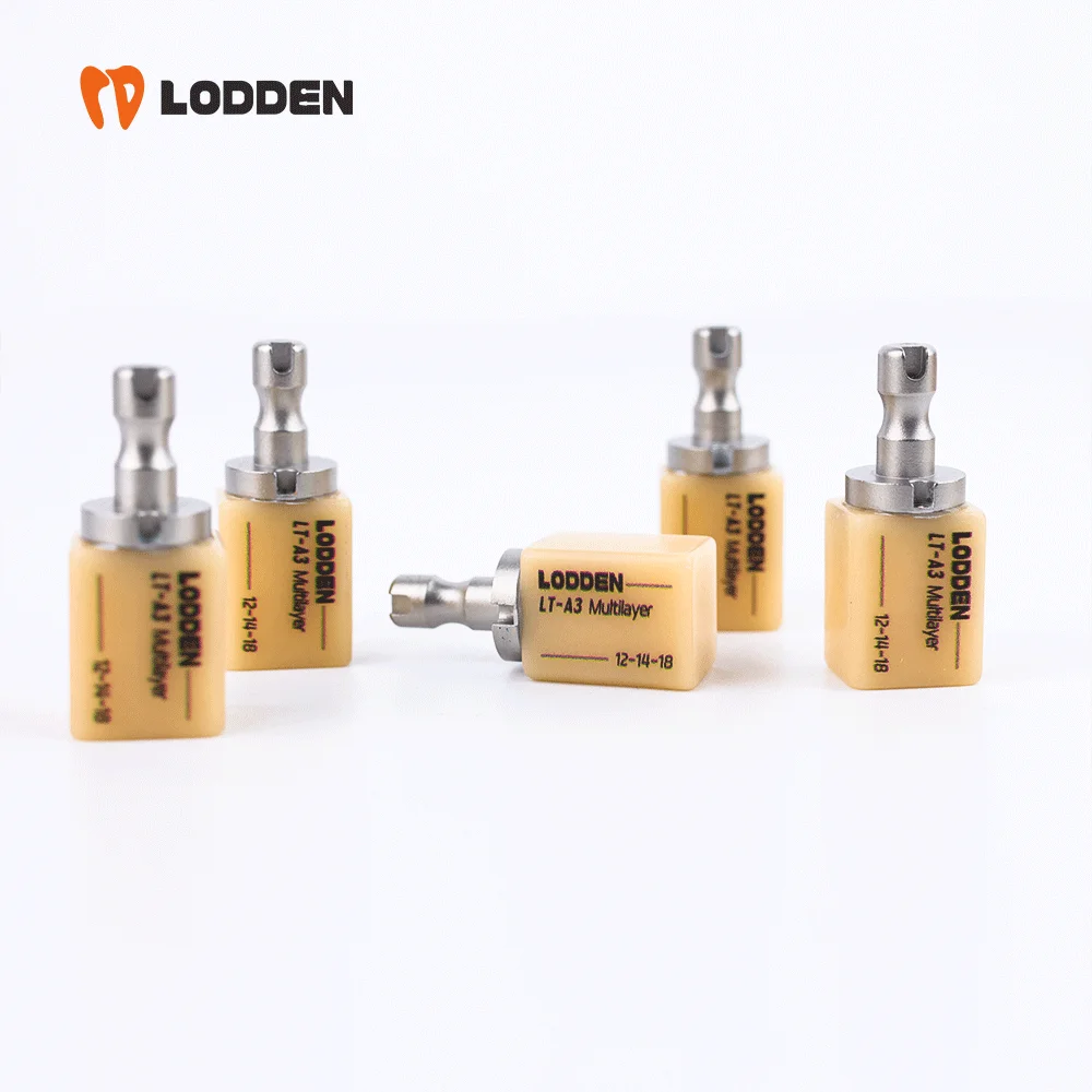

LODDEN Hybrid Ceramic Multilayer Block 12*14*18mm LT A1/A2/A3/B2 for CAD CAM Open System Dental Lab Material Hybrid Ceramic Cube
