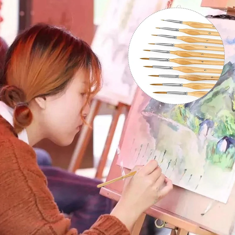 Detail Brushes For Acrylic, Watercolor, Face, Nails, Scale Model Painting, Line Drawing