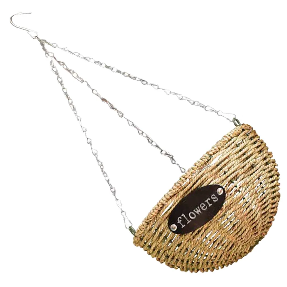

Hanging Planter Basket Woven Flower Pot Indoor Outdoor Garden Decor Balcony Wall Plant Holder Hanging Flowerpot Container
