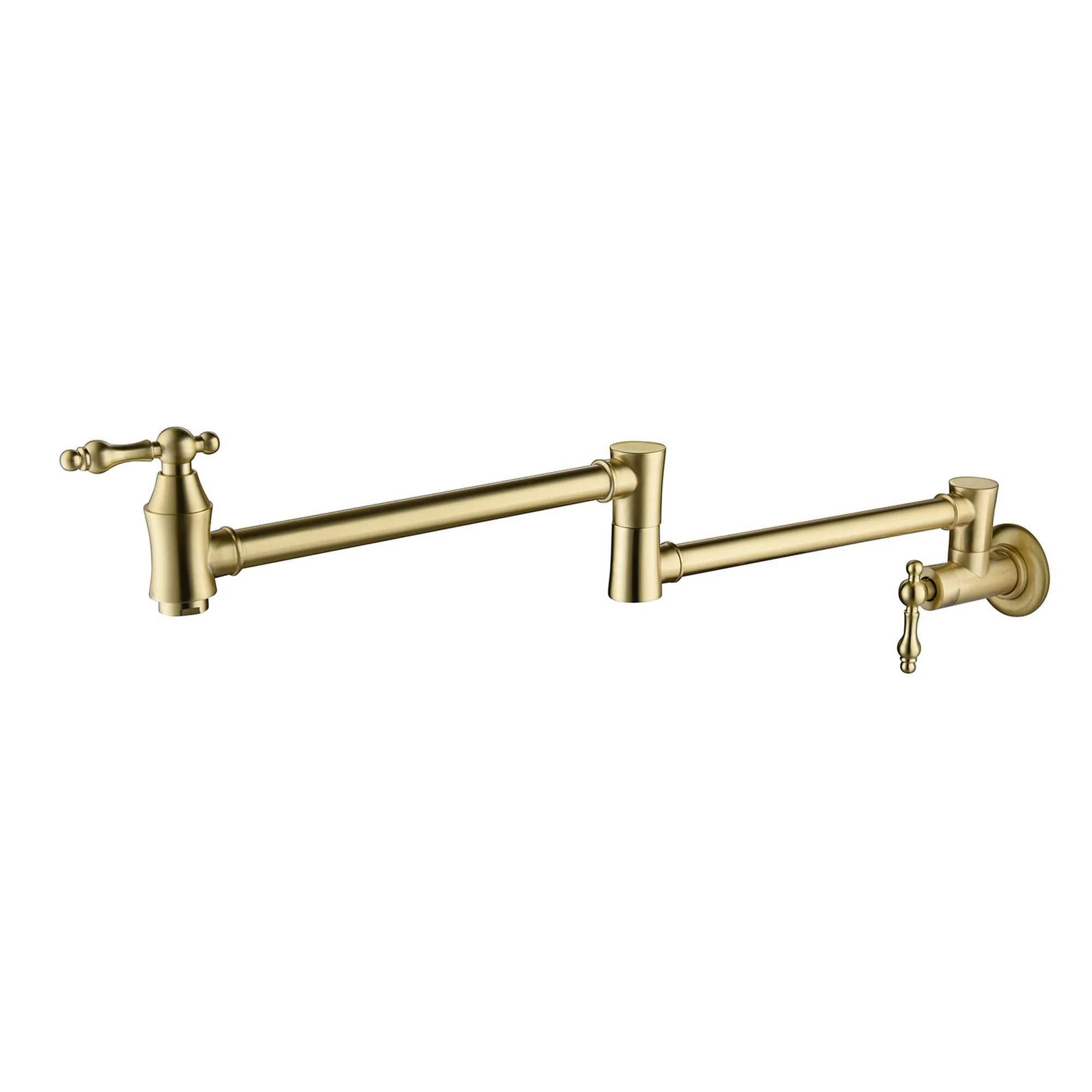 Wall-Mounted Potfiller modern 360-degree rotating kitchen faucet in Gold