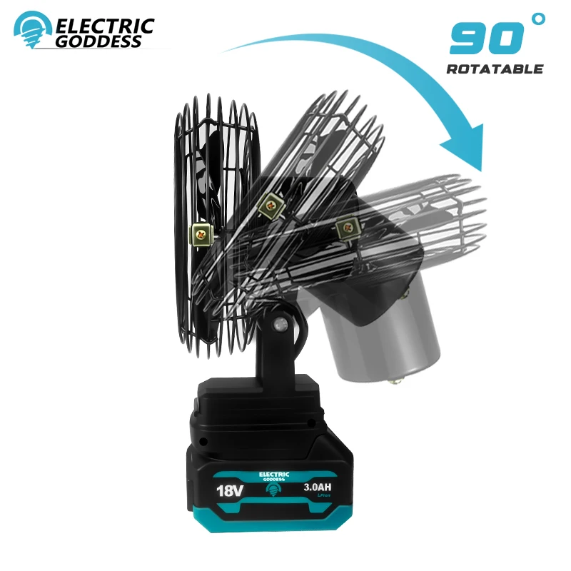 Electric Goddess 8 Inch 4000RPM Electric Fan Multiple Uses Powerful Power Low Noise Fan Power Tools For Makita 18V Battery Pin