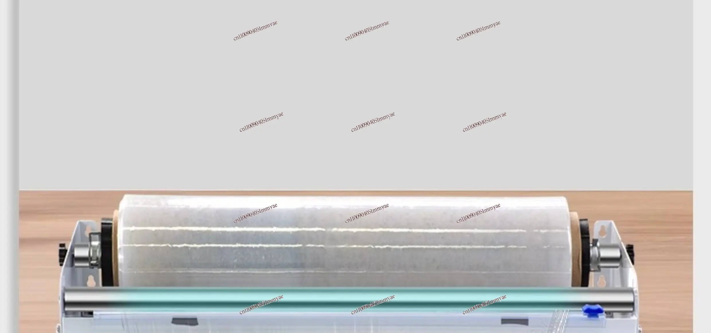 Stretch Wrap Dispenser with Fixed Stand & Cutter, Pallet Wrapping Film Holder for Supermarket Commercial Use