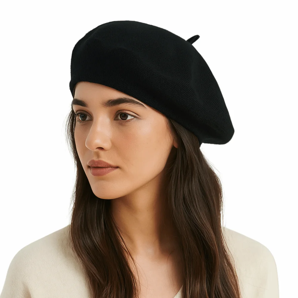 Mode Gestrickte Frauen Berets Warm Halten Einfarbig Britischen Beanie Hut Elastische Koreanische Stil Künstler Hut Mädchen