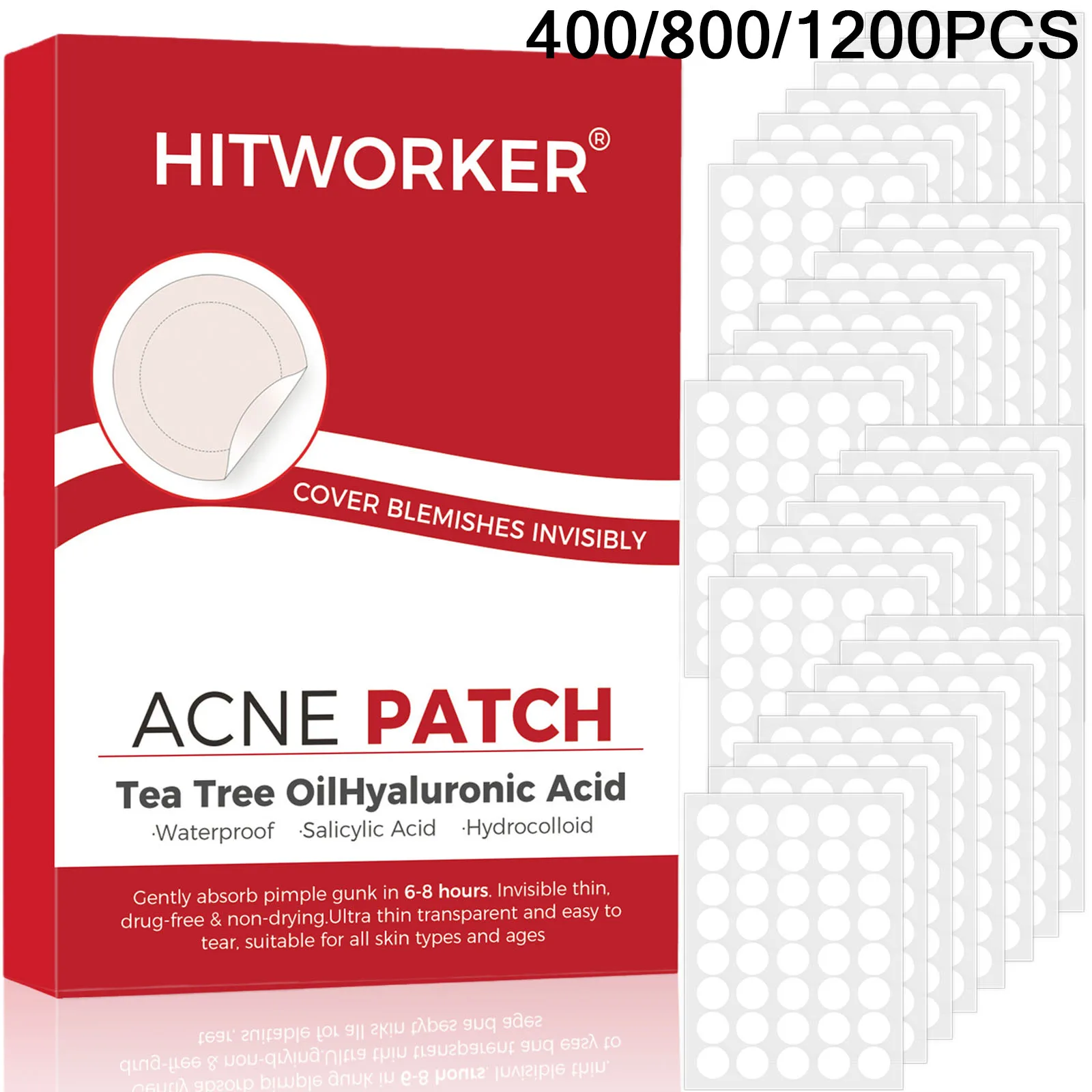 Invisible Waterproof Hydrocolloid Acne Patch for Facial Cleansing Care Essence Tool Accessory Suitable for All Skin Types