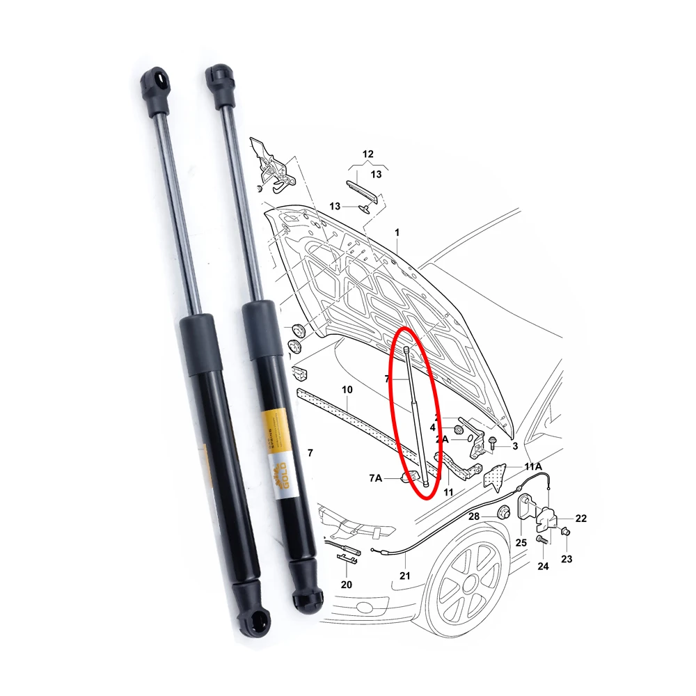 

2 шт. газовая пружина капота двигателя для AUDI Q5 8RB 8R0823359A подъемная поддержка автоаксессуары