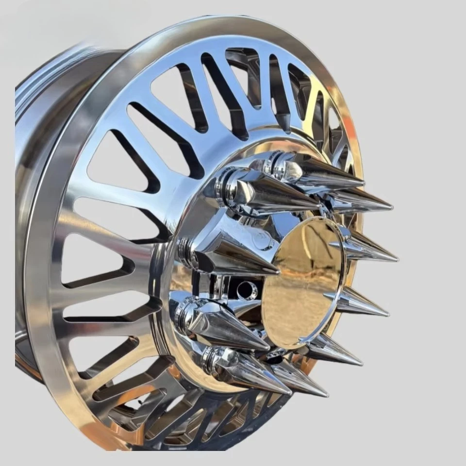 Custom Polished Chrome Dually Wheel 8x165.1 8x200 10x225 for Ford F350 . 3500 22 24 26 28 30 Inch Dually