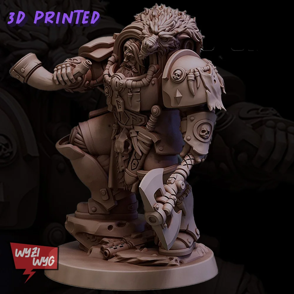 

Wolves Miniature, Space Captain Proxy Figure, Lieutenant, HD 3D Printed Resin Model, Action Tabletop Wargame DnD TRPG