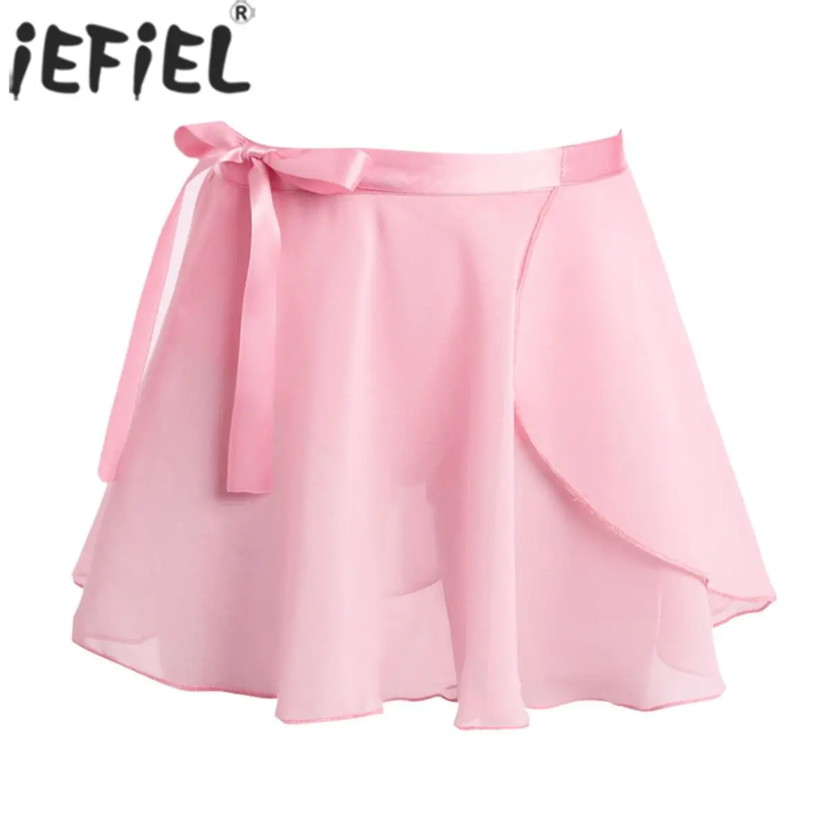 Kids Girls Chiffon Ballet Dance Tutu Skirt Mini Pull-On Wrap Skirts Basic Classic Ballerina Gymnastics Dancing Practice Costume