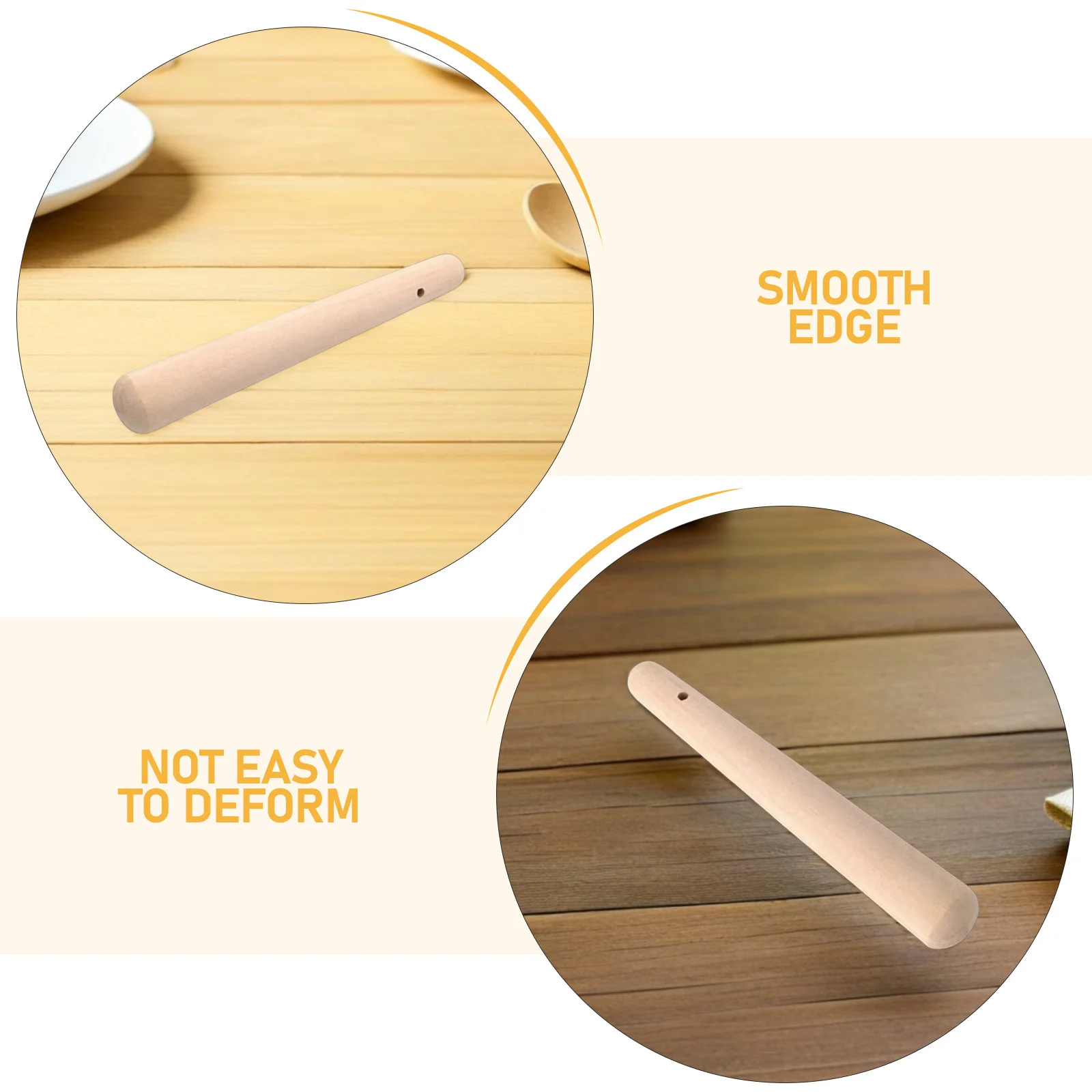 1 قطعة طفل خشبي الغذاء الخالط 150x21 مللي متر الطبيعية دائم الخشب مدقة مقبض طويل ل طفل تناول كوكتيل خشبي الخالط #2