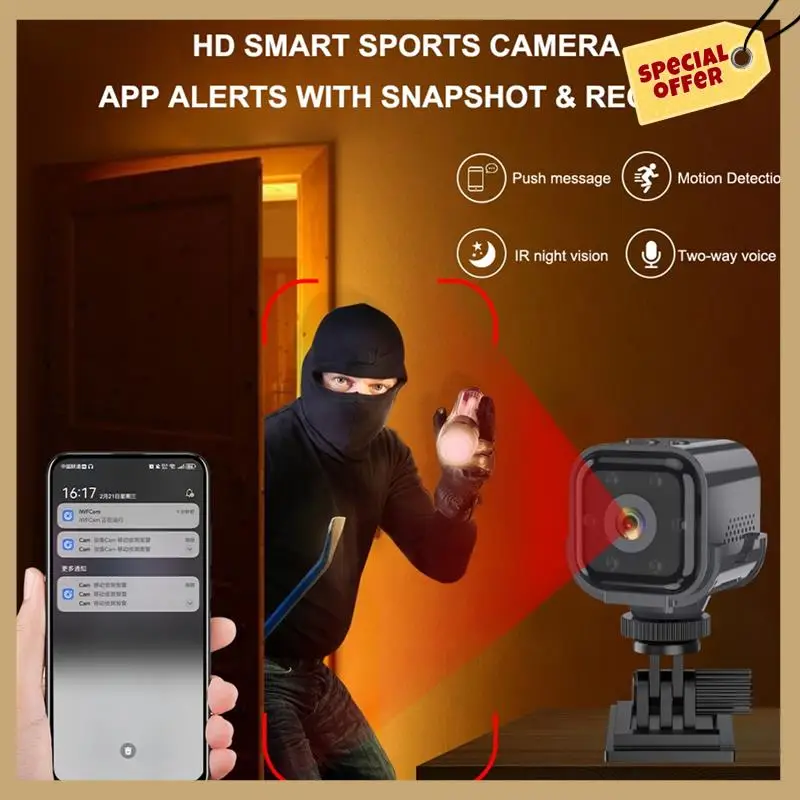 

1080P Full-Color Night Vision Indoor Camera,Mini Security System With Advanced Spotlight For Indoor And Outdoor Easy Install