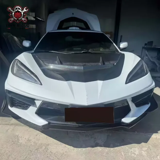 

Suitable for Chevrolet Corvette C8 Ducktail ZR1 model dry carbon fiber bumper spoiler accessories
