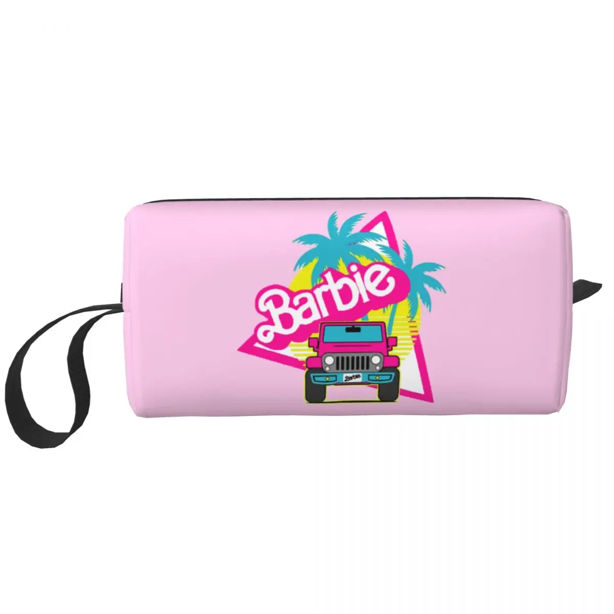 Custom Barbies Jeep Makeup Bag for Women Travel Cosmetic Organizer Kawaii Storage Toiletry Bags