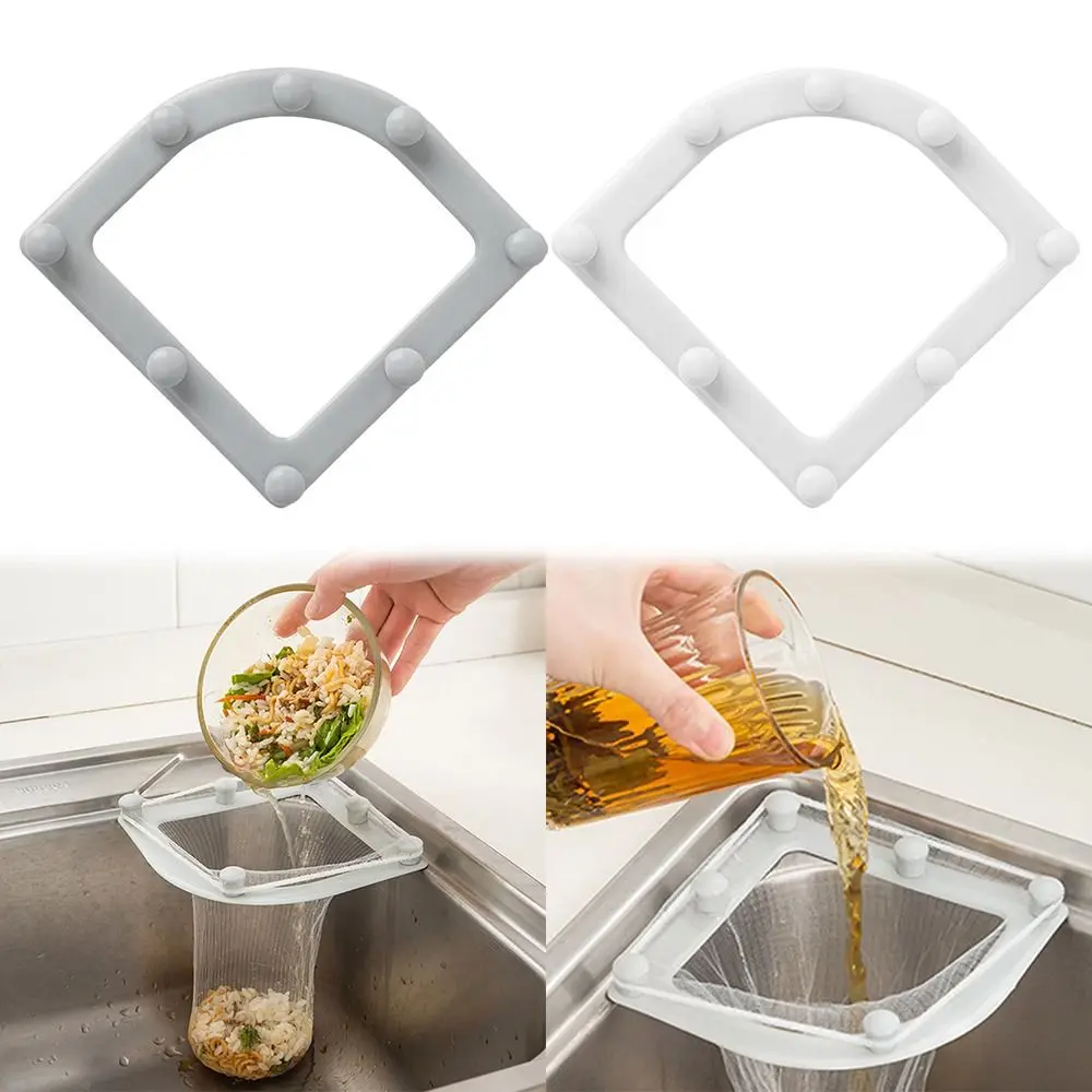 Durable Triangular Sink Strainer Drain Anti-block Suction cup Drainer Basket Rack Sink Filter Shelf Kitchen Accessories