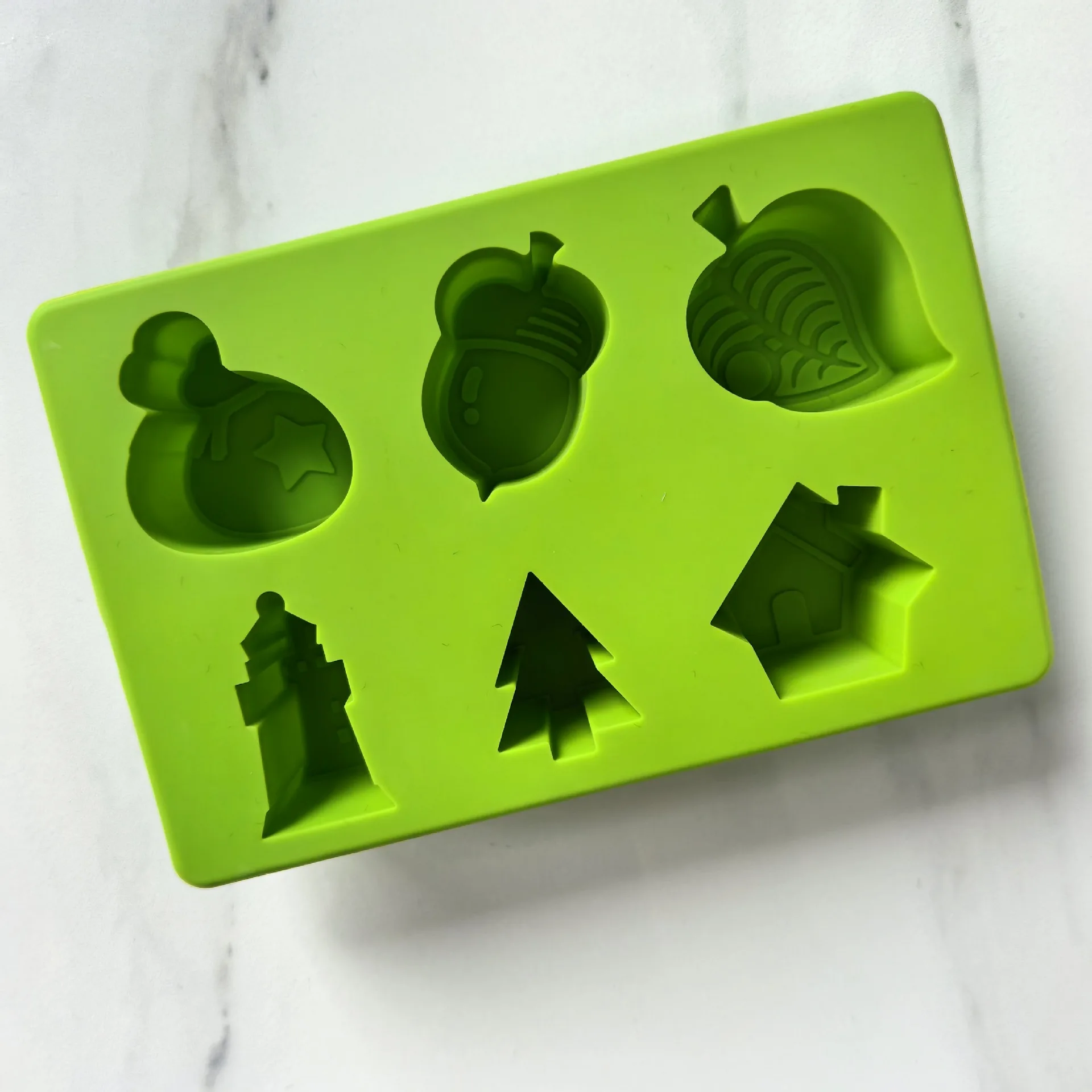 6 Even Forest Leaf House Silicone Cake Mold, Rice Cake Mould XG1228