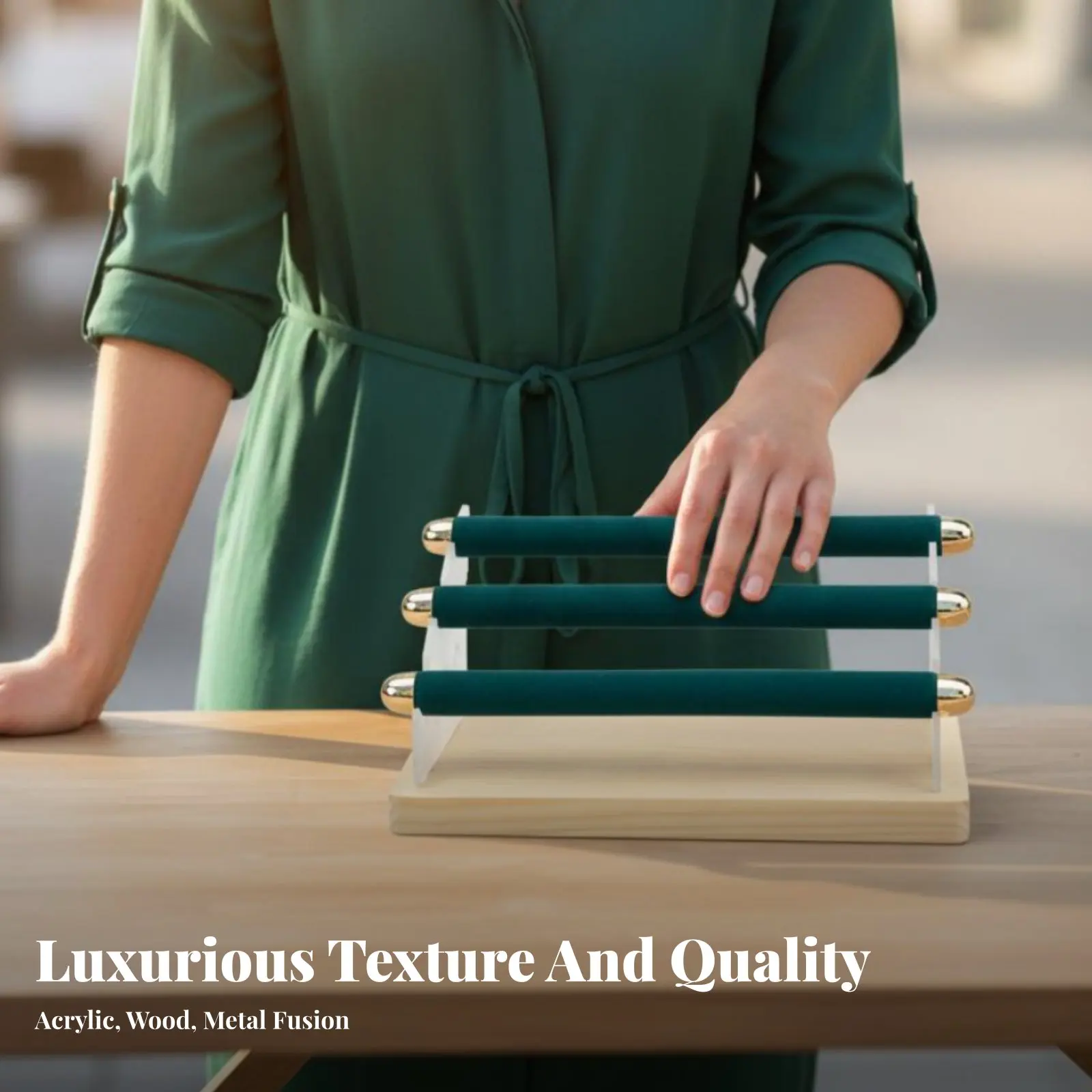 

3 tiers Band Display Stand Tangle-Tangle-Less Storage Tiered Jewelry Bar