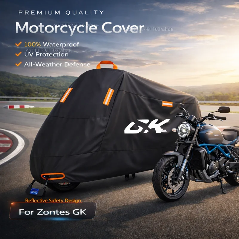 

For Zontes 125 125X Motorcycle Cover Waterproof Thickened Polyester Tarpaulin UV Protective Outdoor Rain Dust Sun Scooter Cover