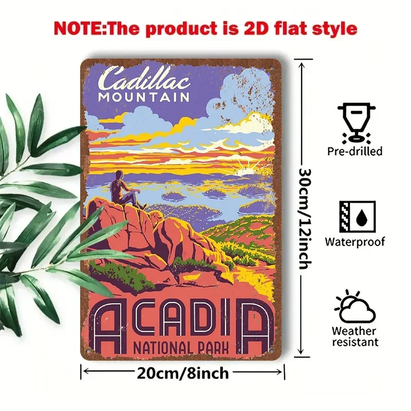 2D Flat - 1pc 2D[Flat] Metal Sign Retro Tin Painting 