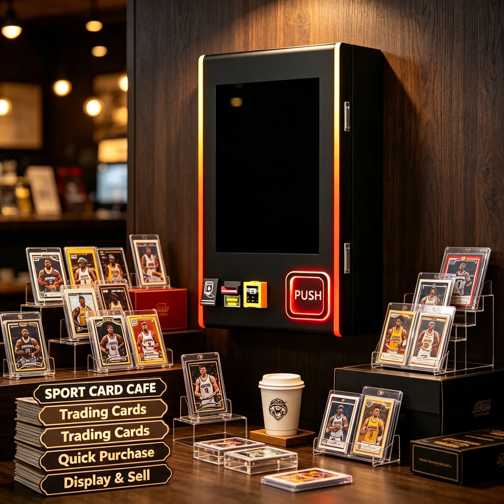 Wall Mounted Vending Machine Card Game Grab Dispenser Self-Service Snack Drink Mini Rack for Office Pantry