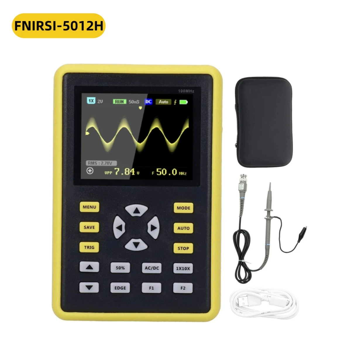 FNIRSI-5012H Digital Oscilloscope, Analog Bandwidth with Waveform Storage Support