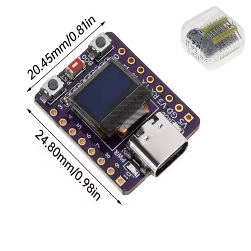 ESP32-C3 OLED Development Board Ceramic Antenna ESP32 Development Board Wifi Bluetooth 0.42 Inch Screen Color Random Send