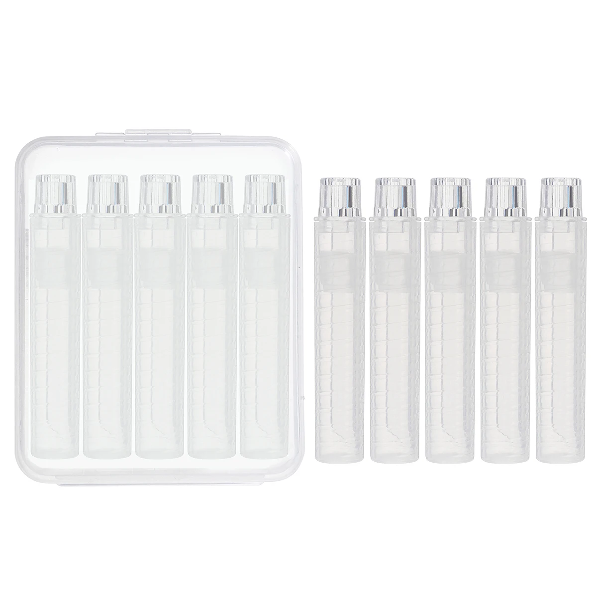 

10 Pcs Plastic Chalk Holder Transparent Clip Cover 9 7mm 10mm Diameter Dust Free Safe School Creative Writing
