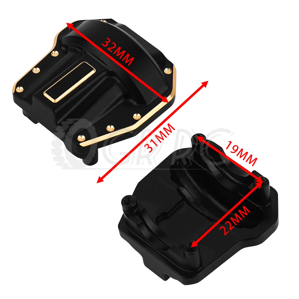 Brass Weights Differential Cover for AR45 Portal Axle 1/10 RC Crawler Car Axial SCX10 III Gladiator JL Wrangler AXI03007 Upgrade