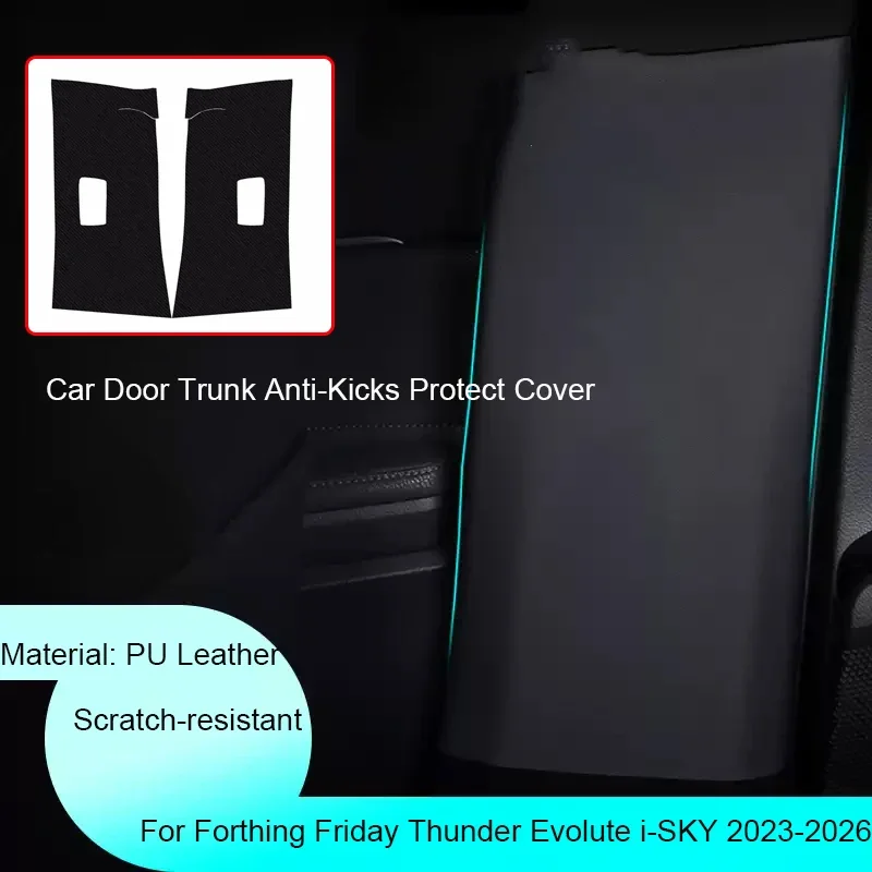 Pour Forthing Friday Thunder Evolute i-SKY 2024-2026 : protection de gants, tapis, bande de protection d'entrée, revêtement de coffre, cache-pilier, pièces de style en cuir