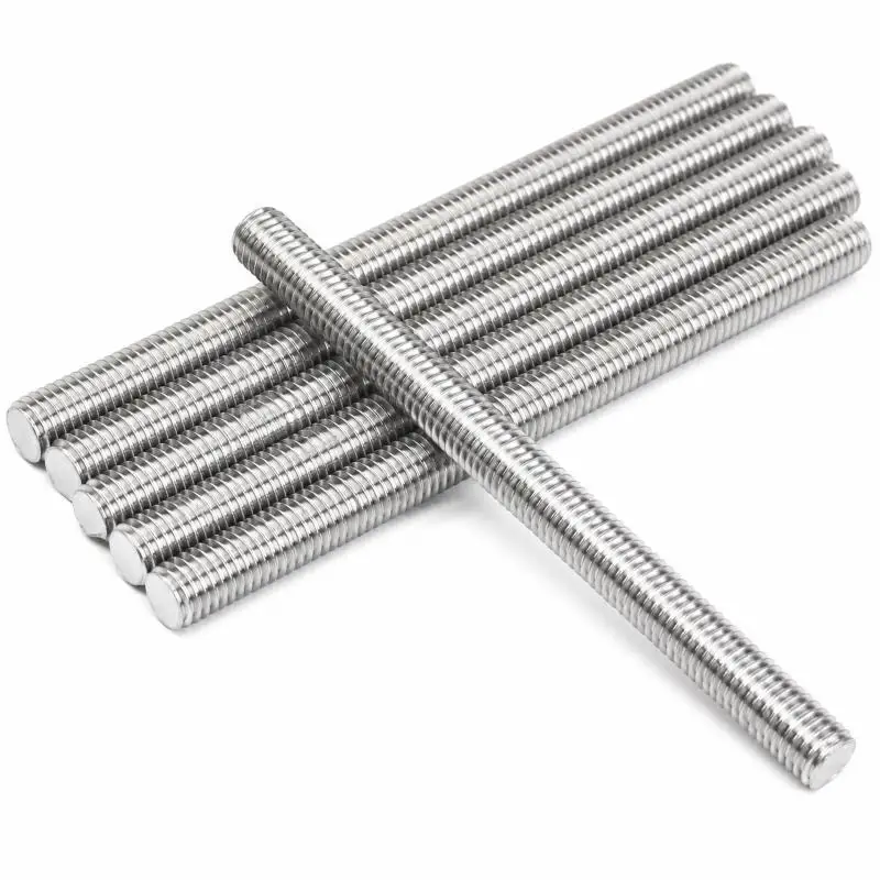 1/2pcs 304 Stainlesss Steel Full Threaded Rod Bolt Length 250/500mm Fullys Metric Headless Bolt Thread Stud Rods Screws