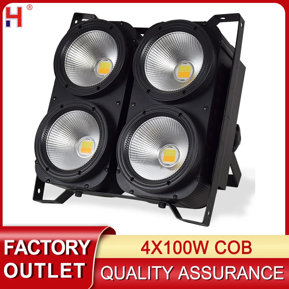 

HongYi Blinder Audience Lights 4x100W 4 Eyes/200W 1Eye /2 Eyes Warm White Cold White COB LED Wash Stage Lights For Disco Theater