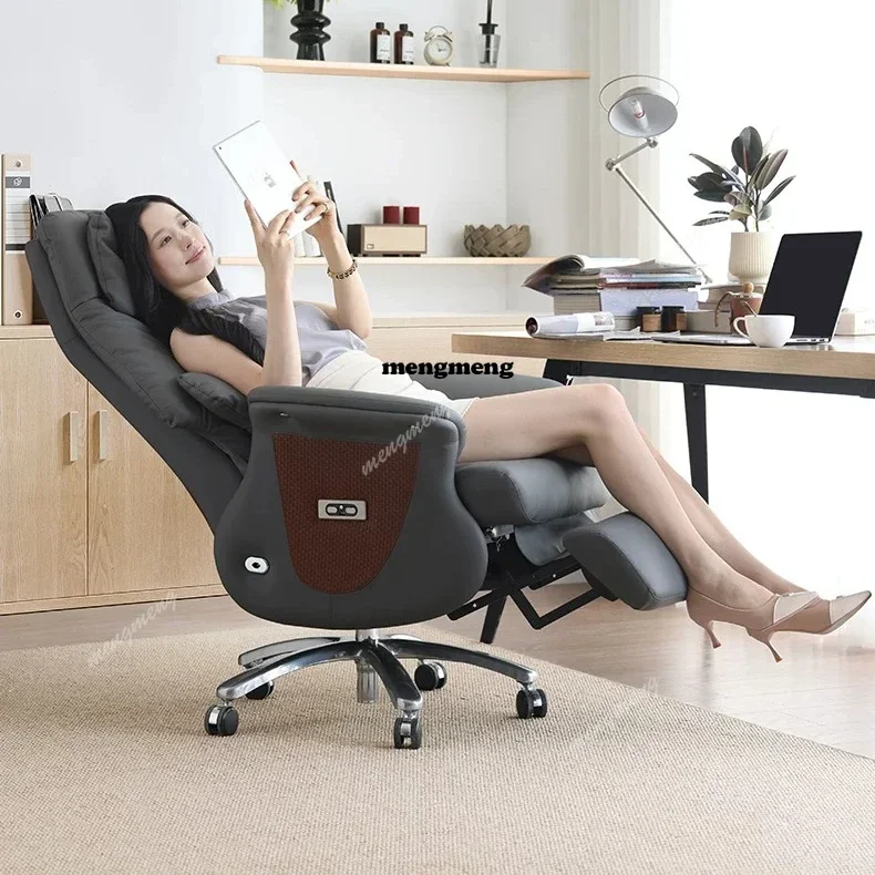

New arrive Electric boss chair leather massage computer chair high-end home ventilation heating office chair sedentary nap