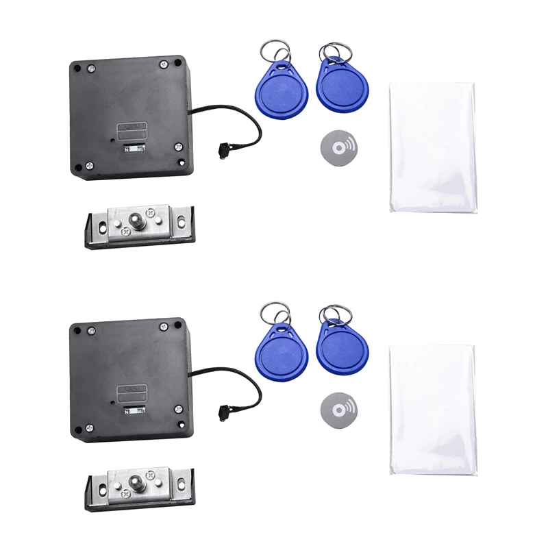 3X Smart Electronic RFID Cabinet Lock No Hole Easy Installation Furniture Locker Wardrobe Shoe Cabinet Drawer Door Lock