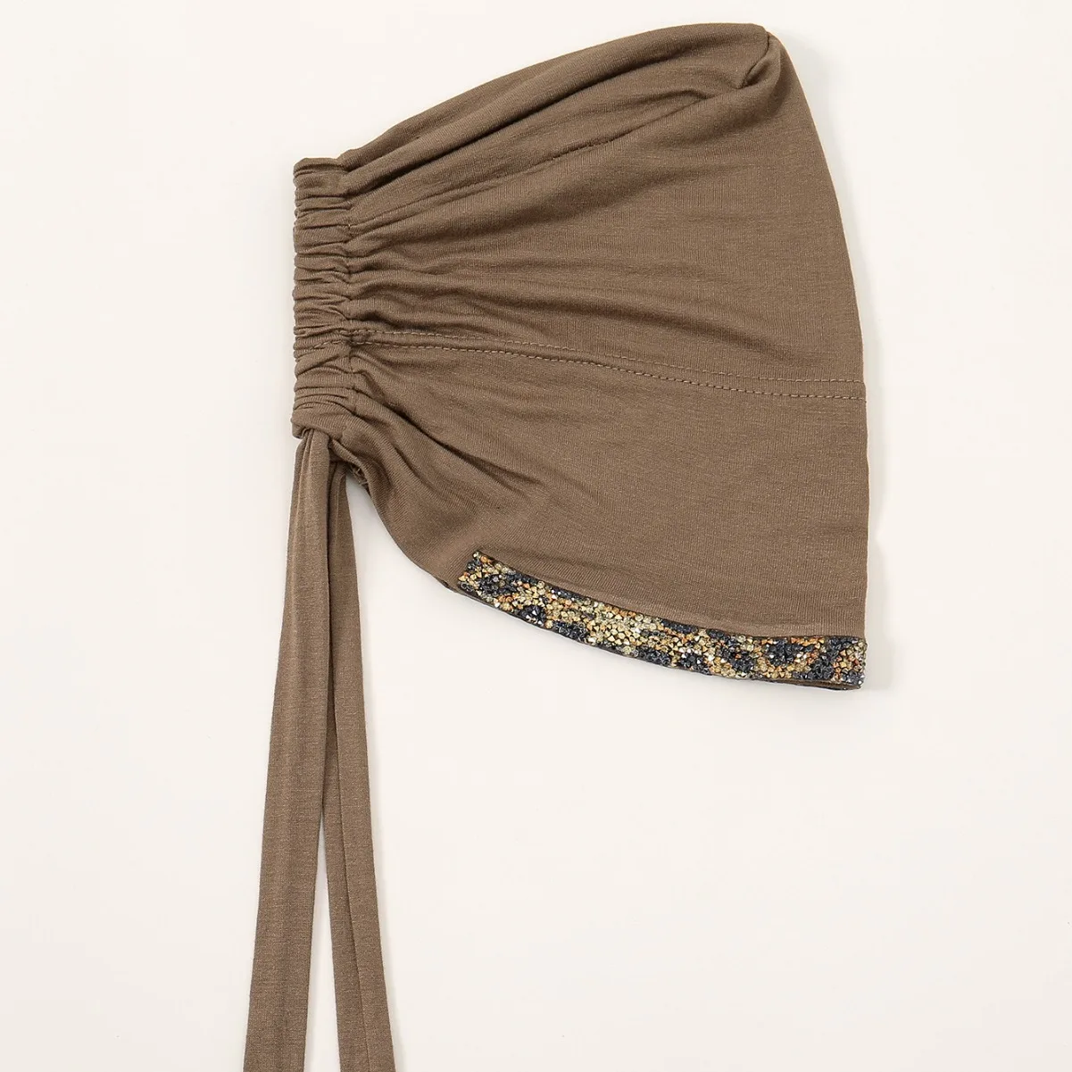 Venda quente popular novo modal mercerizado algodão elástico rendas manga inferior boné quente diamante modelos femininos