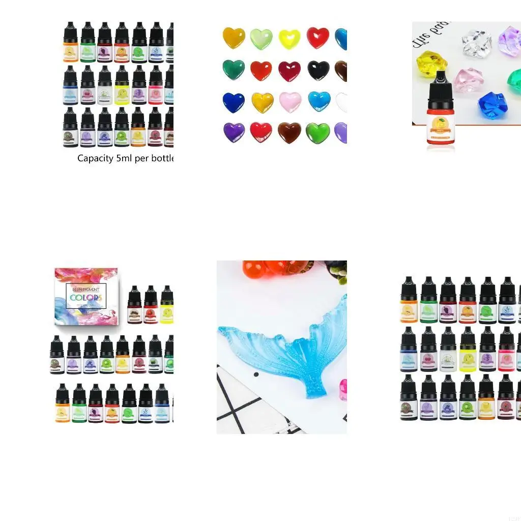 

24 цвета эпоксидная смола УФ-клей ремесла пигмент яркий цвет без запаха материал ручной ювелирный кулон DIY художественные Декор