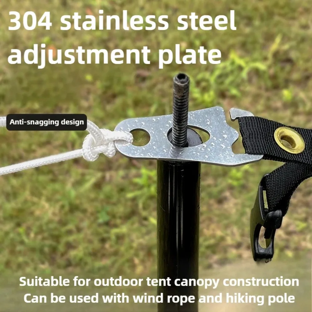 جديد 304 الفولاذ المقاوم للصدأ الحبل المشدود في الهواء الطلق التخييم خيمة يندبروف الرياح التعادل أسفل حبل مشبك كليب اكسسوارات التخييم