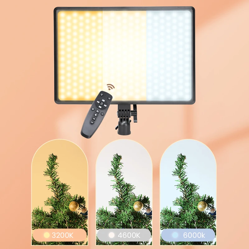 

LED Video Light Panel Studio Photography Live Streaming Video Conferencing Camera Light Adjustable Brightness Color Temperature