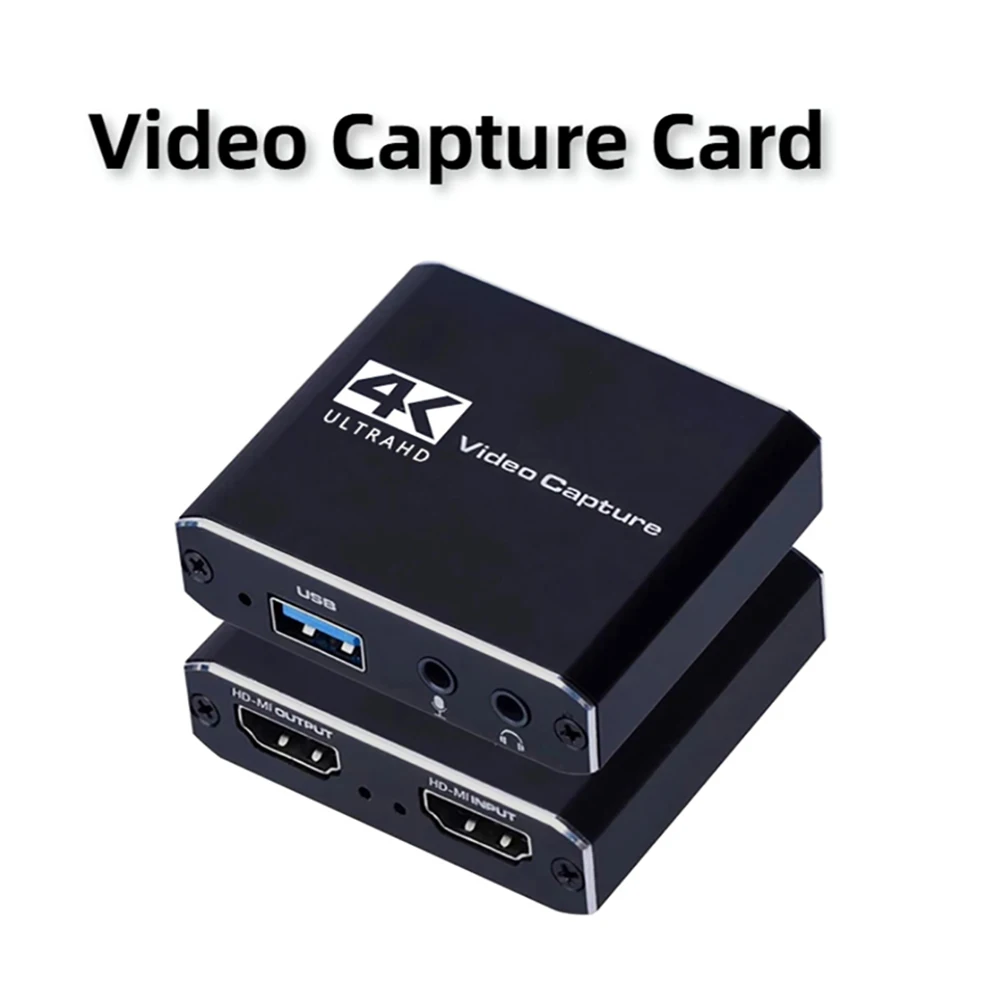 

USB 3.0 Video Capture Card 1080P 60Hz Game Recording Box with 4K Loop Out for PS4 Xbox Switch PC Camera Live Streaming Broadcast