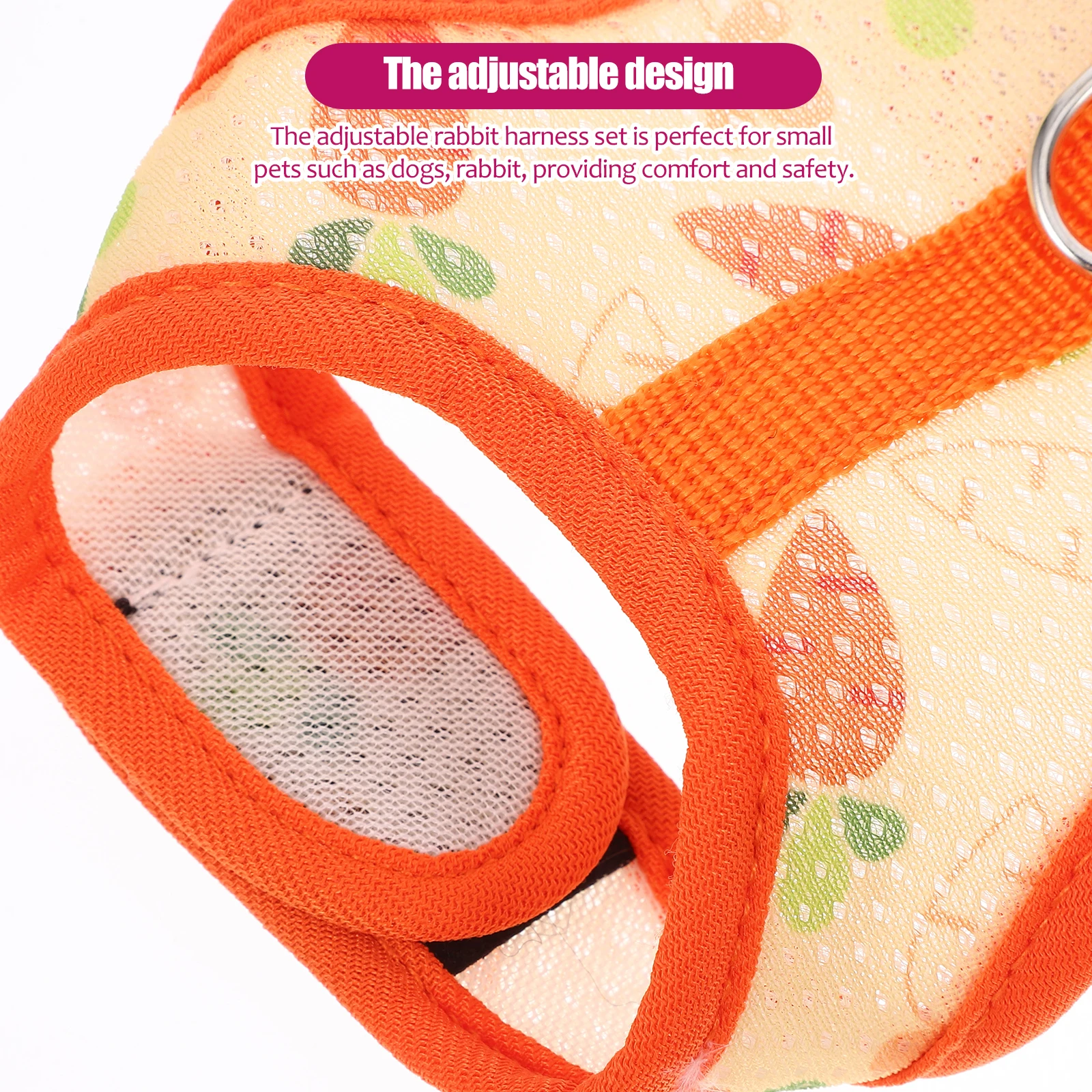 

1 set 1 Set Adjustable Bunny Harness Vest Leash Small Pet Harness Set For Rabbit Guinea Pig Ferret Wear Resistant Traction Rope