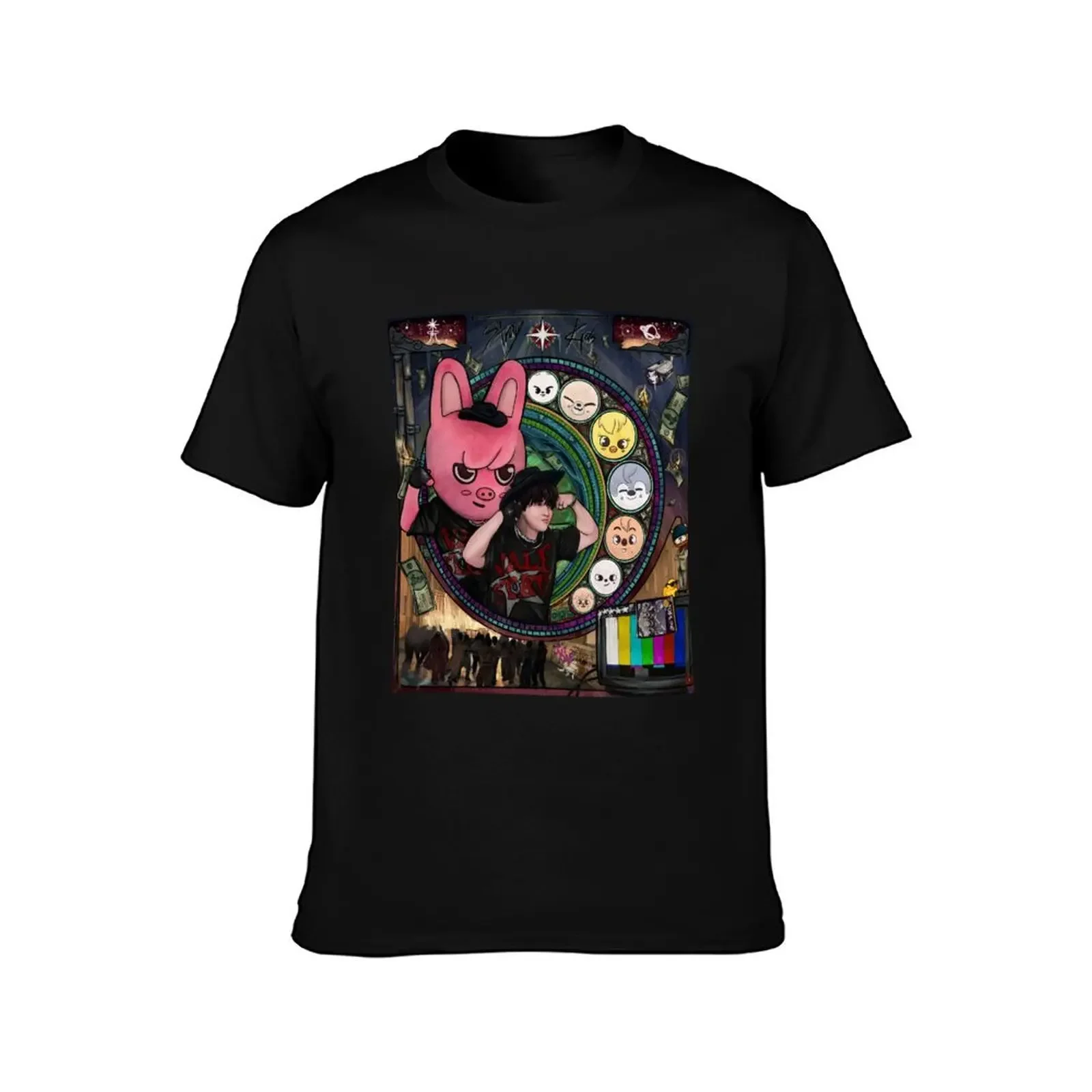 SKZ Changbin T-Shirt summer top anime clothes street wear Men's t-shirt