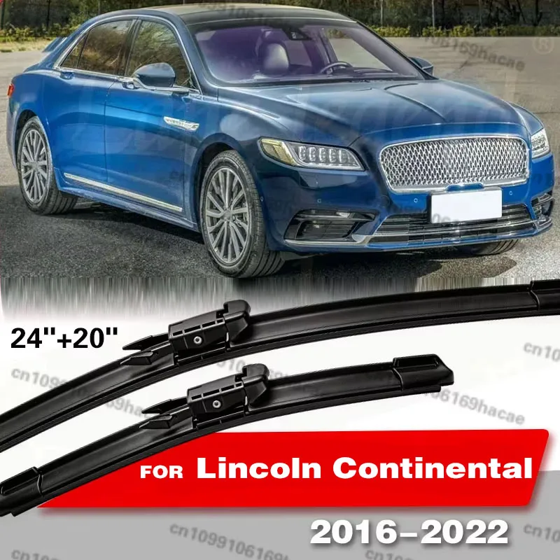 Para Lincoln Continental 2016 2017 2018 2019 2020 2021 2022 Palhetas Limpadoras de Para-brisa Dianteiro Sem Armação de Borracha Acessório Automotivo