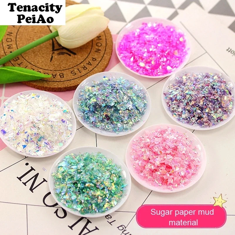 3g20g Colorful shell Sugar broken pieces flashing flash debris material UV resin epoxy resin mold making jewelry filling for DIY