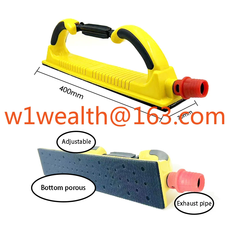 High-Performance 70*400mm Plastic Sanding Block Vacuuming Hand Hand Flexible Grinding Adjustable Rectangle OEM Customizable