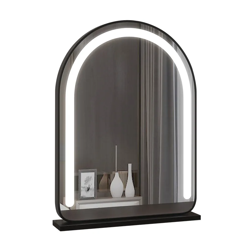 

Desktop arched led vanity mirror, wall hanging with lamp, smart vanity mirror