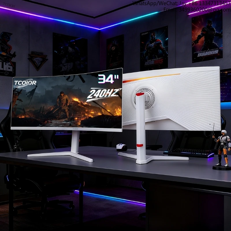 

Игровой монитор для ПК 34 дюйма, изогнутый, 4K, ультраширокий, ЖК-дисплей, 240 Гц, для дома и офиса