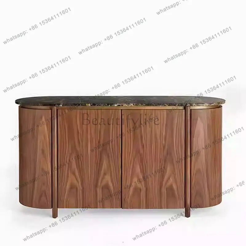 

French Walnut Side Cabinet Entrance Slate Bedroom Drawer Locker