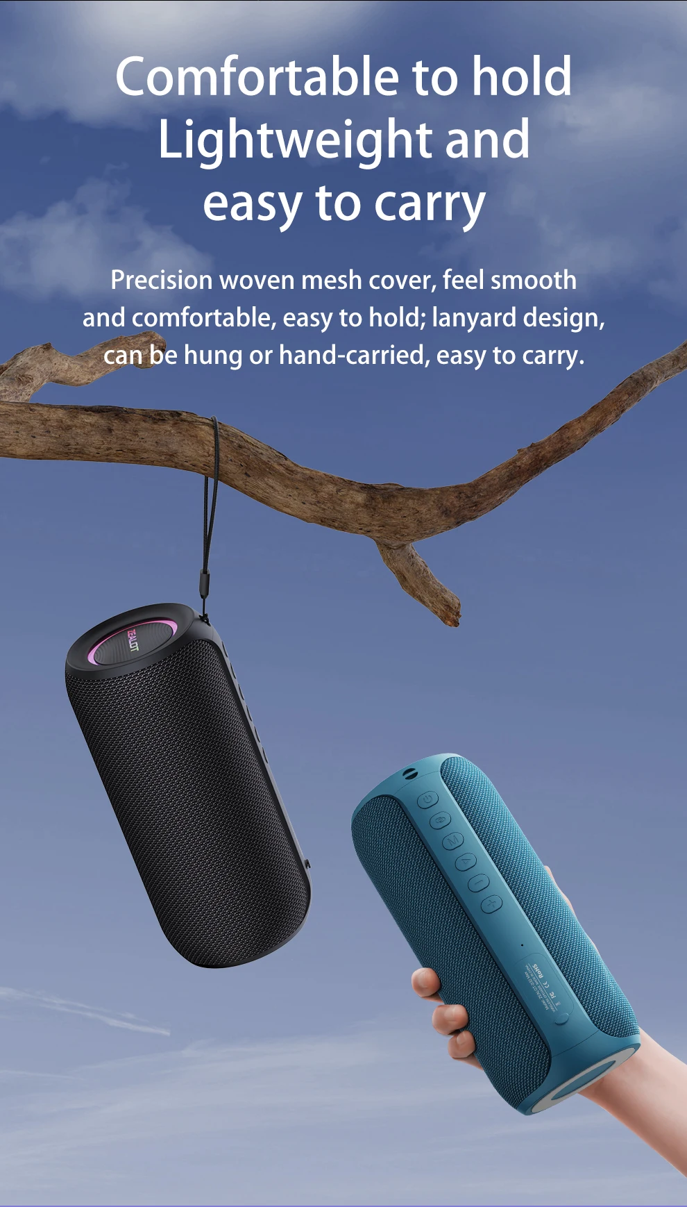 ZEALOT-S32MAX Tragbarer Bluetooth-Lautsprecher 20W Wasserdichter Kabelloser Lautsprecher Leistungsstarker Klang Bassverstärkung Ultra-Lange Akkulaufzeit – Detail 1