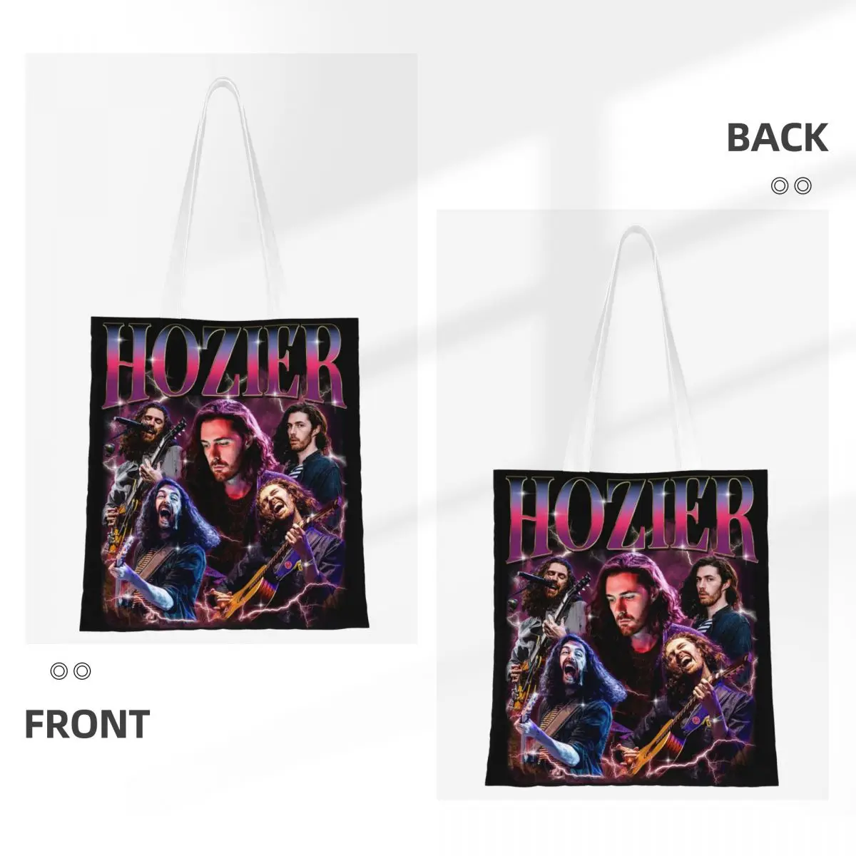 Vintage Hozier Funny Meme Canvas Tote Bag Aesthetic Large Capacity Hozier Merch HP Fan Gift Grocery Bag for Unisex