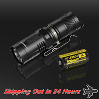 NITECORE MT10C Portable Tactical Flashlight CREE XM-L2 U2 LED 920 Lumens Red Light Illumination waterproof with IMR18350 Battery