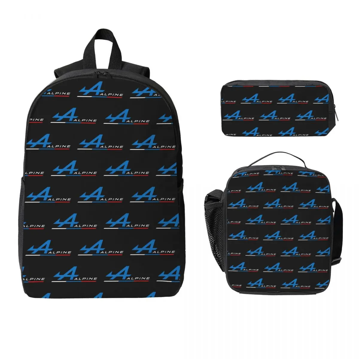 

Alpine Team Backpack Student Boys Girls BookBag School Bag Computer Shoulder Bags 3ps Insulated Lunch Bag Pencil Case