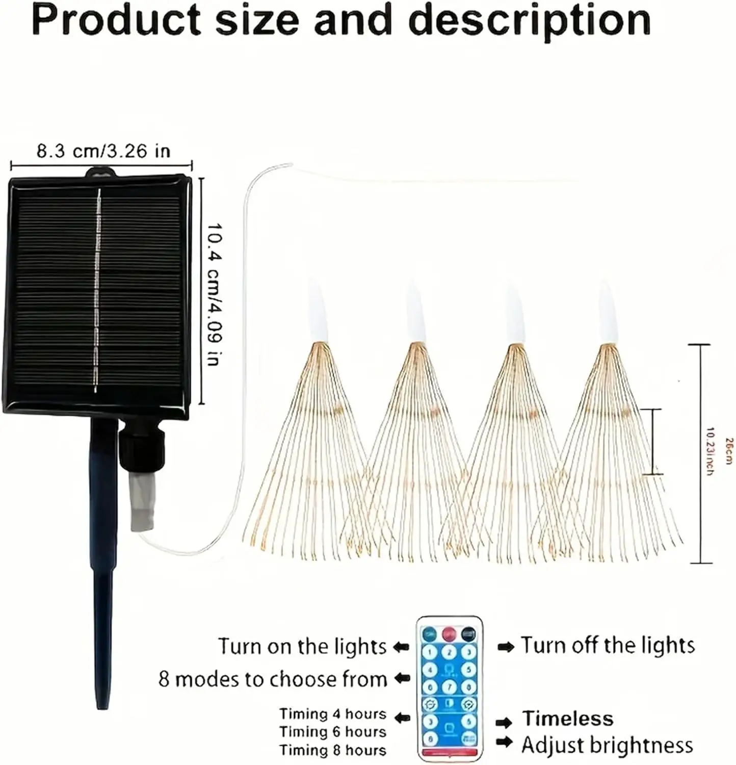 Solar Firework Light String Fairy Chandelier Pendant Outdoor Patio Party Decorative Christmas Camping Art Deco Room Gift Home
