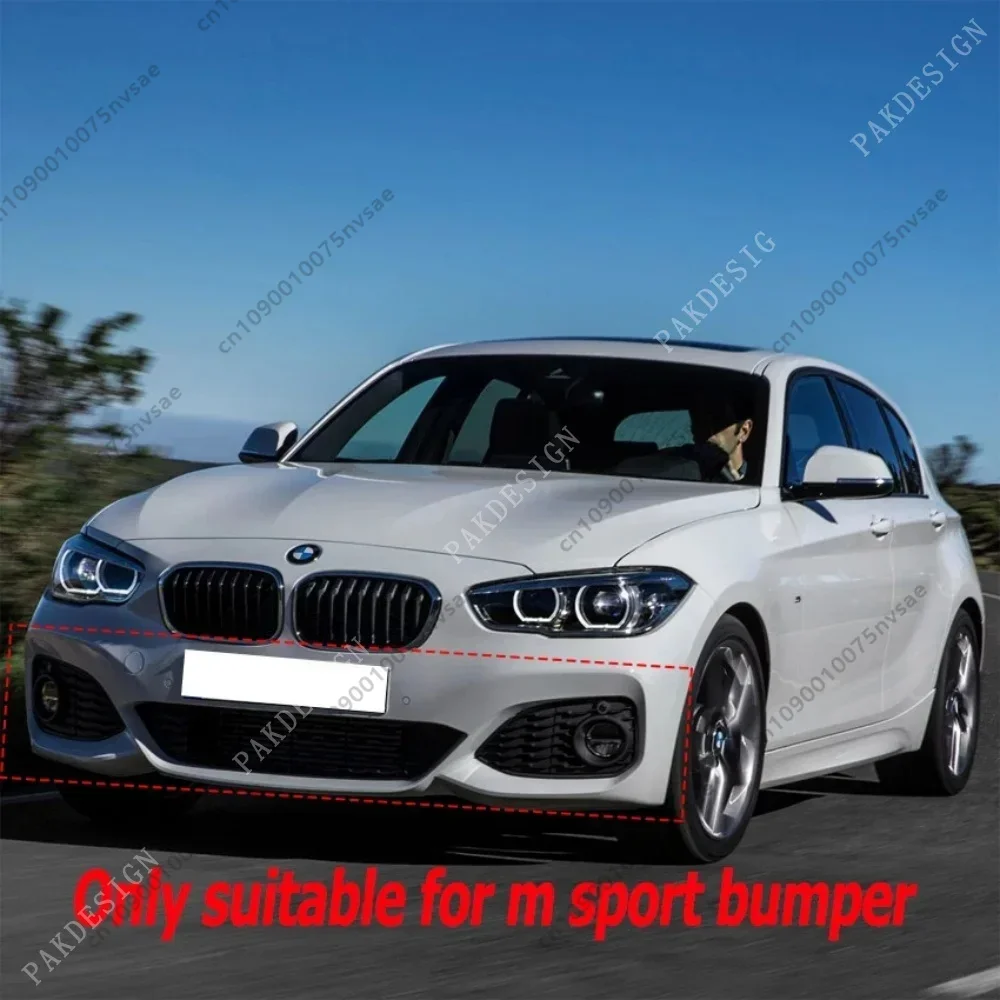 BMW 1 시리즈 F20 F21 2015-2019 LCI 116i 118i 120i M135 M140i M팩 스타일용 자동차 프론트 범퍼 립 스포일러 스플리터 바디킷 ABS 썸네일 2